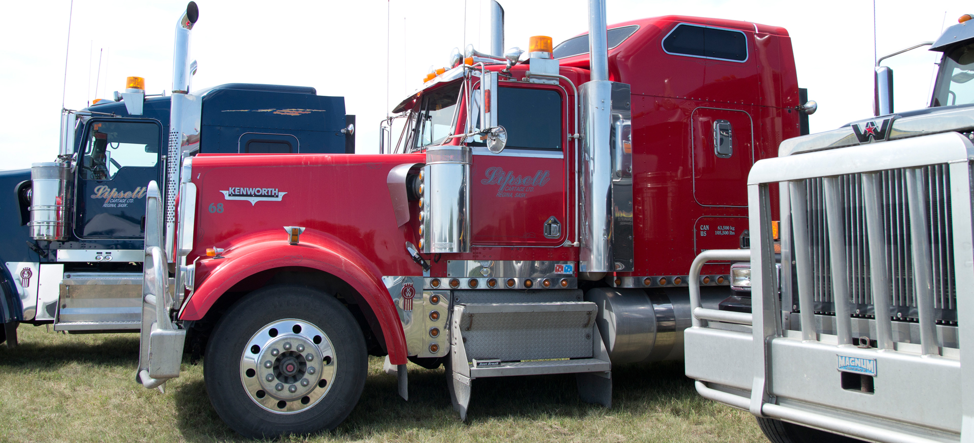 Lipsett Cartage fleet on the highway